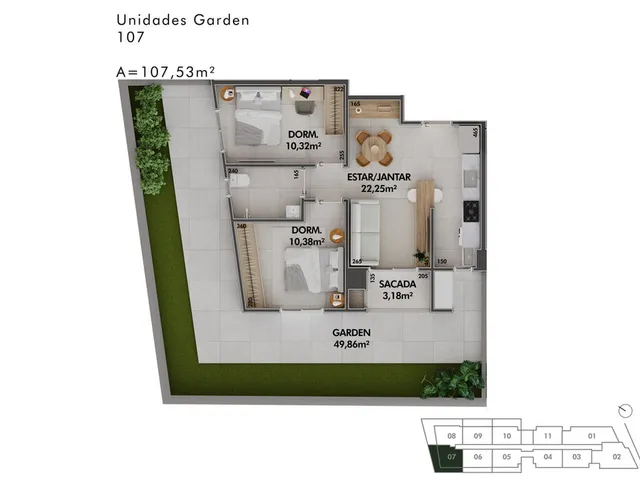 Imagem 12: Apartamento 2 Dormitórios para venda em Florianópolis - SC
