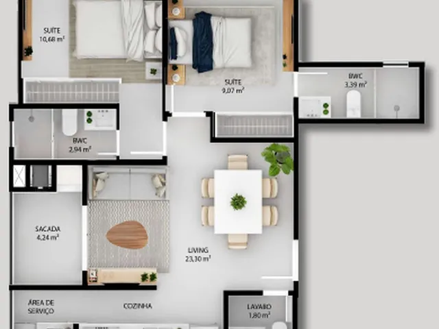 Imagem 2: Apartamento 2 Dormitórios para Venda em Balneário Camboriú - Sc