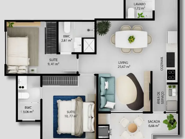 Imagem 5: Apartamento 2 Dormitórios para Venda em Balneário Camboriú - Sc