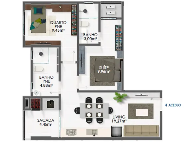 Imagem 4: Apartamento 2 Dormitórios para venda em Itapema - SC