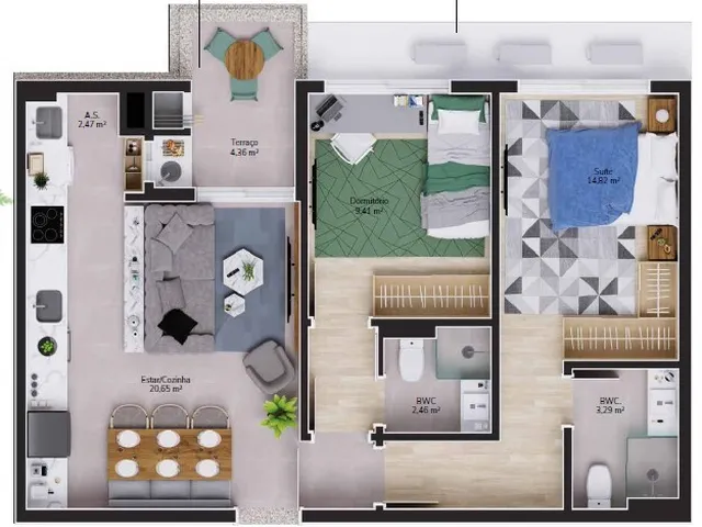 Imagem 5: Apartamento 2 Dormitórios para venda em Florianópolis - SC