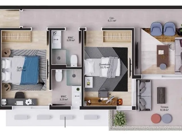 Imagem 10: Apartamento 2 Dormitórios para venda em Florianópolis - SC