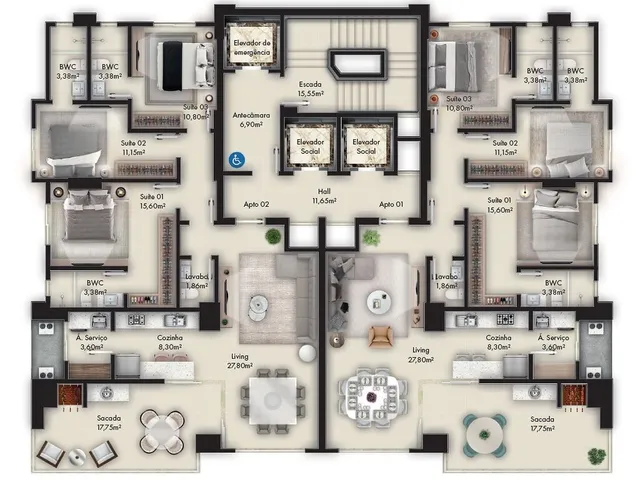 Imagem 3: Apartamento 4 Dormitórios para Venda em Itapema - Sc
