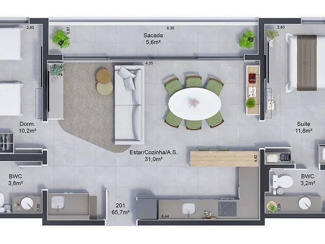 Imagem 10: Apartamento 2 Dormitórios para venda em Florianópolis - SC