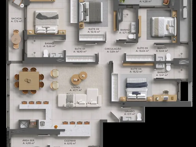 Imagem 5: Apartamento 3 Dormitórios para Venda em Itapema - Sc