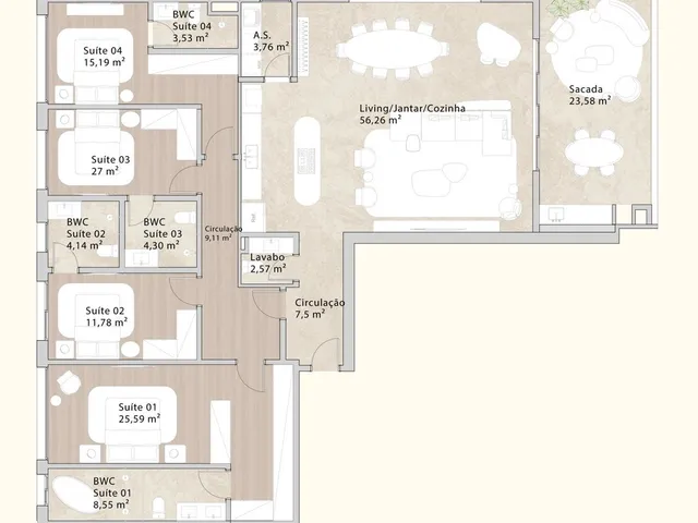 Imagem 10: Apartamento 3 Dormitórios para venda em Florianópolis - SC