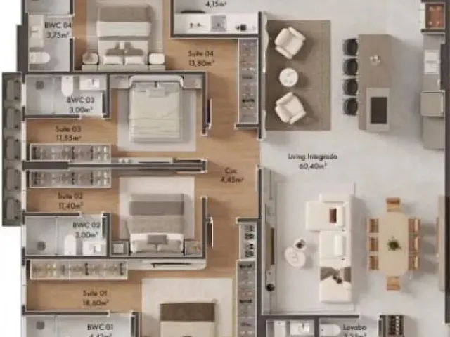 Imagem 3: Apartamento 3 Dormitórios para Venda em Porto Belo - Sc