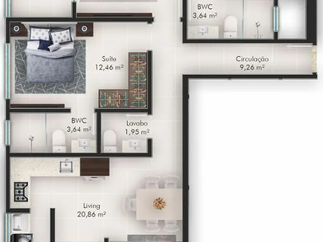 Imagem 9: Apartamento 2 Dormitórios para Venda em Porto Belo - Sc