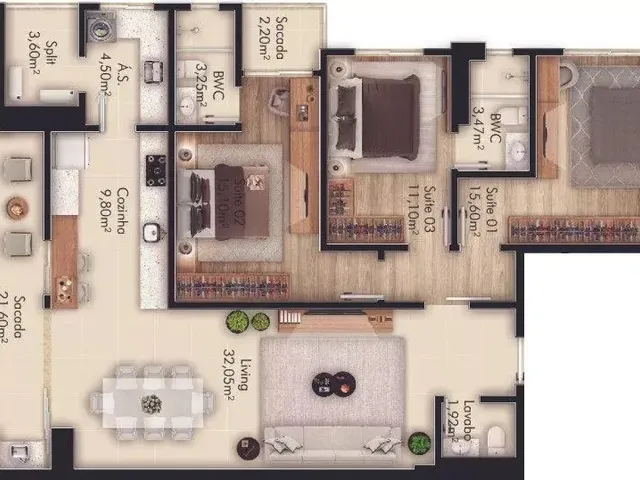 Imagem 2: Apartamento 3 Dormitórios para Venda em Itapema - Sc