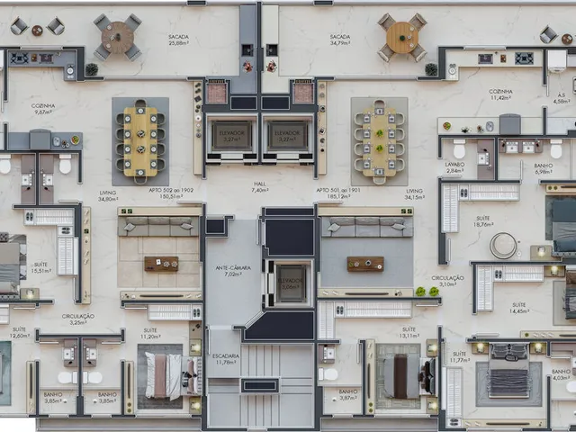 Imagem 3: Apartamento 3 Dormitórios para Venda em Itapema - Sc