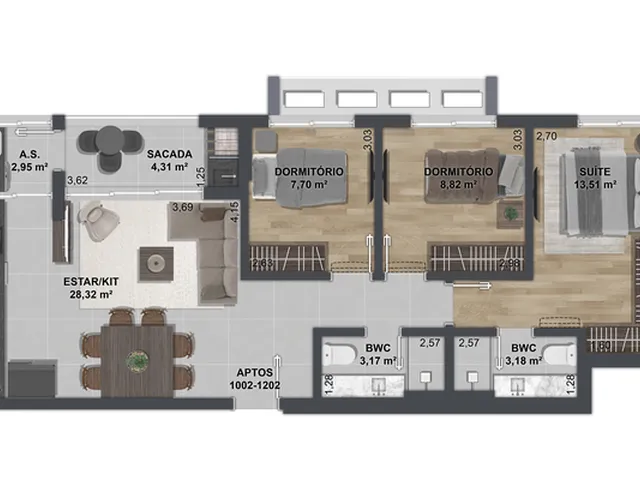 Imagem 13: Apartamento 3 Dormitórios para Venda em Florianópolis - Sc