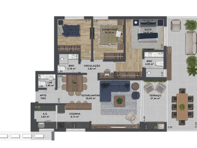 Imagem 16: Apartamento 3 Dormitórios para Venda em Florianópolis - Sc