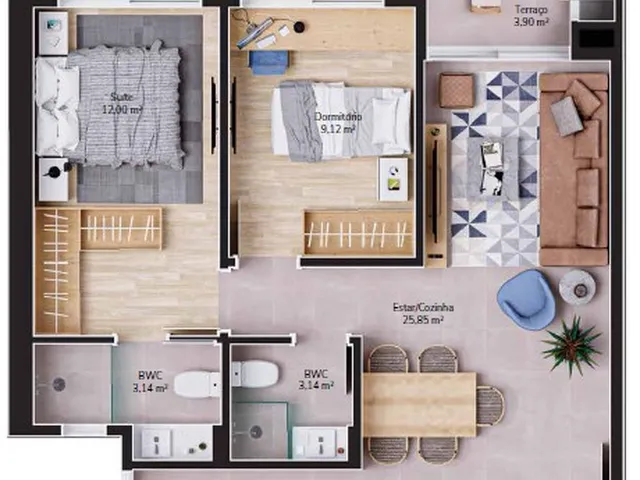 Imagem 4: Apartamento 3 Dormitórios para venda em Florianópolis - SC