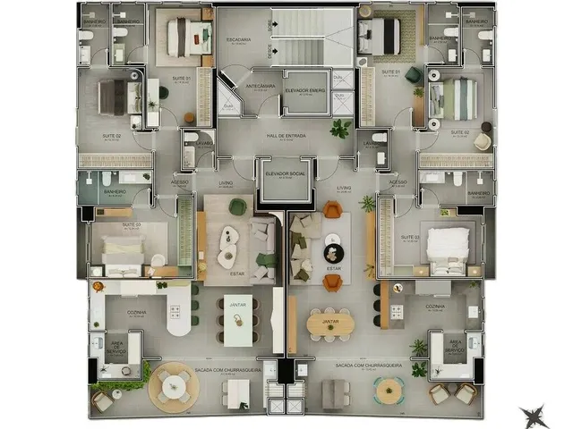 Imagem 2: Apartamento 3 Dormitórios para Venda em Itapema - Sc