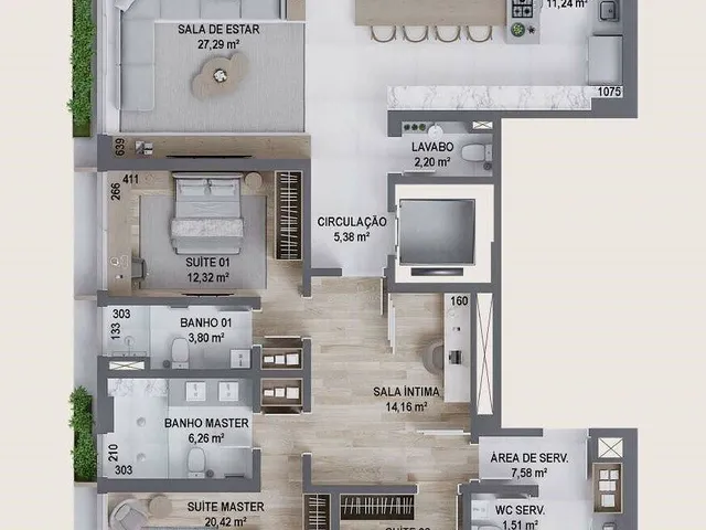 Imagem 7: Apartamento 4 Dormitórios para venda em Florianópolis - SC