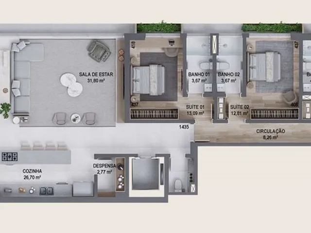 Imagem 10: Apartamento 4 Dormitórios para venda em Florianópolis - SC