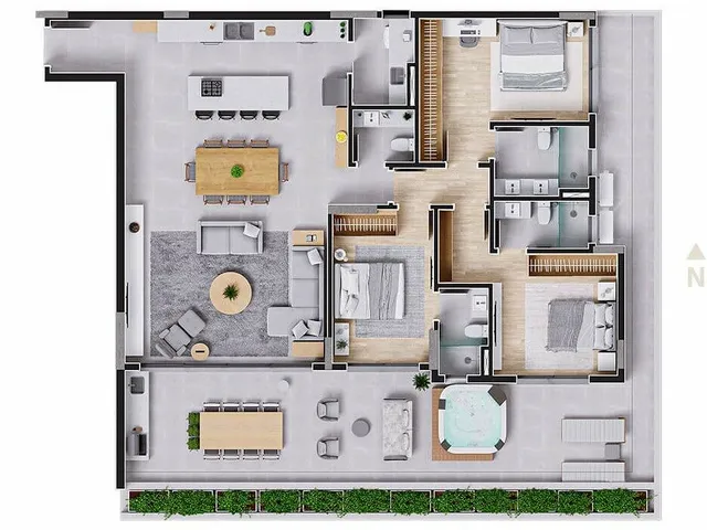 Imagem 9: Apartamento 3 Dormitórios para venda em Florianópolis - SC