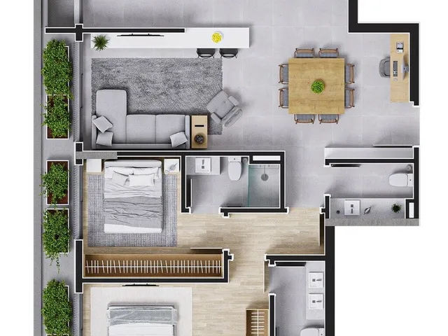 Imagem 3: Apartamento 3 Dormitórios para venda em Florianópolis - SC