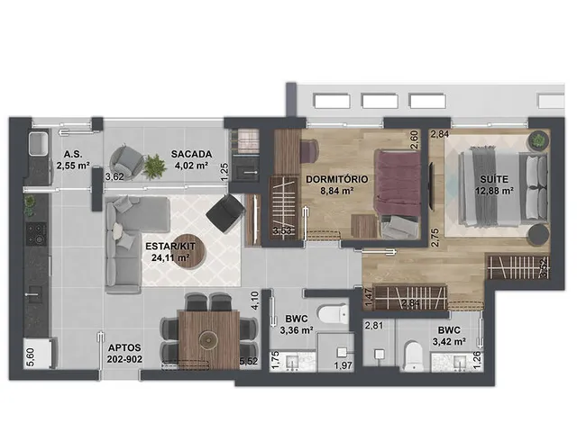 Imagem 11: Apartamento 2 Dormitórios para Venda em Florianópolis - Sc