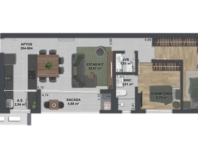 Imagem 13: Apartamento 2 Dormitórios para Venda em Florianópolis - Sc