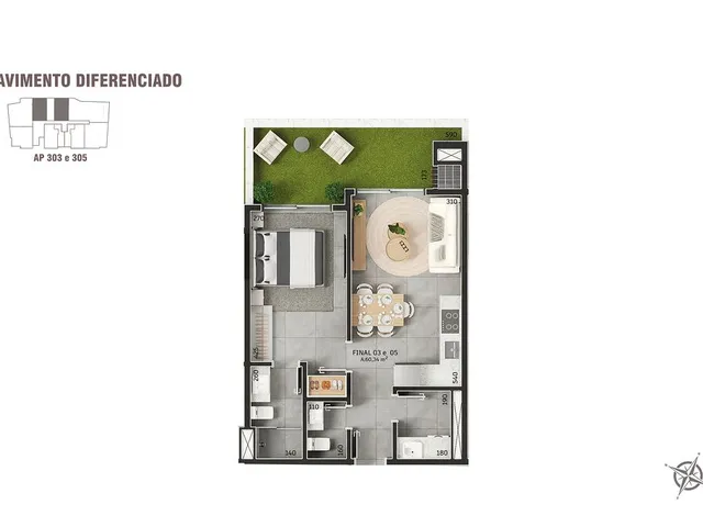 Imagem 9: Apartamento 2 Dormitórios para Venda em Florianópolis - Sc