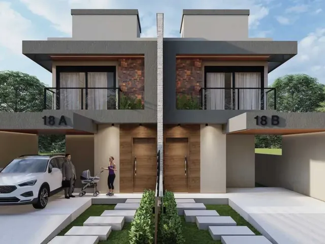 Imagem 3: Casa alto padrão em construção com 3 dormitórios sendo 1 suíte e 1 vaga