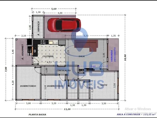 Imagem 8: Casa Nova em Terreno Amplo e Ótima Posição Solar em Campo Duna
