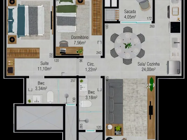 Imagem 8: Apartamento 2 Dormitórios para Venda em São José - Sc