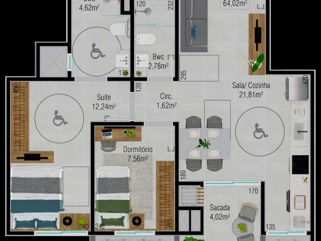 Imagem 10: Apartamento 2 Dormitórios para Venda em São José - Sc