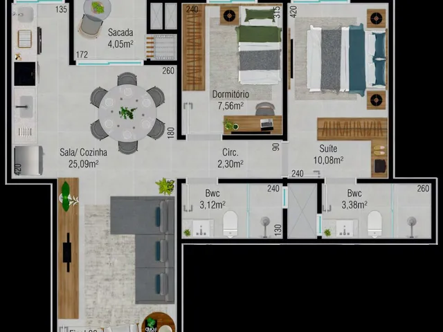 Imagem 11: Apartamento 2 Dormitórios para Venda em São José - Sc