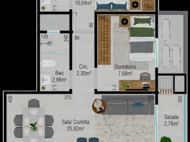 Imagem 9: Apartamento 2 Dormitórios para Venda em São José - Sc