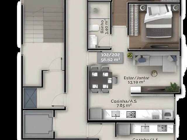 Imagem 2: Apartamento 2 Dormitórios para venda em Palhoça - SC