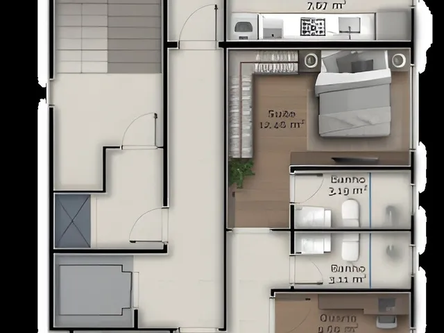 Imagem 4: Apartamento 2 Dormitórios para venda em Palhoça - SC