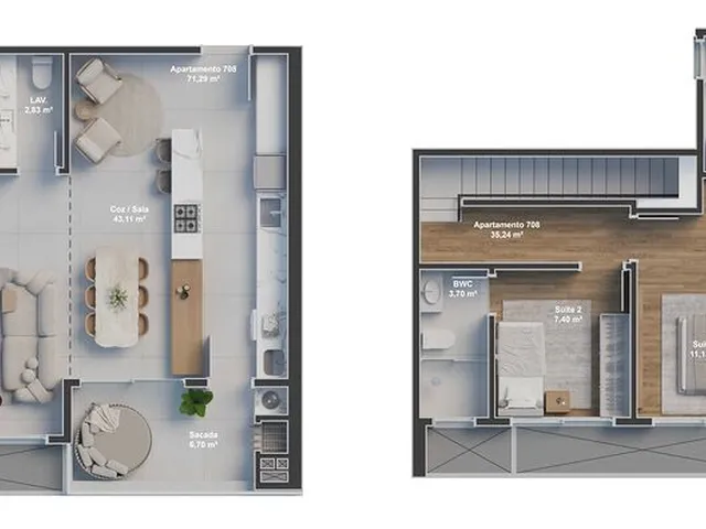 Imagem 6: Apartamento 2 Dormitórios para Venda em Florianópolis - Sc