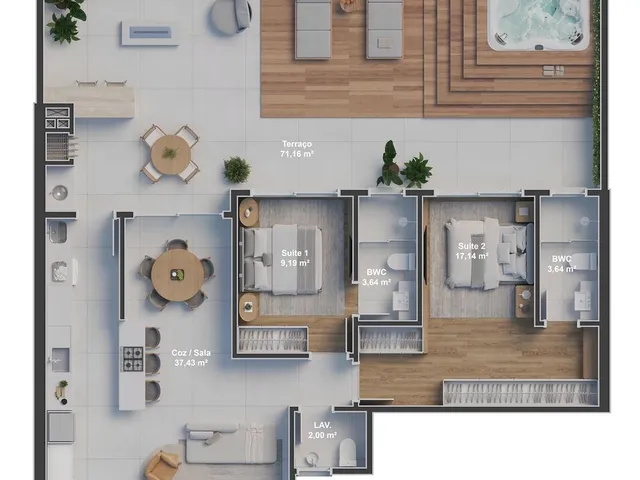 Imagem 15: Apartamento 2 Dormitórios para Venda em Florianópolis - Sc