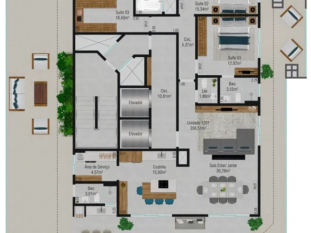 Imagem 10: Apartamento 2 Dormitórios para Venda em São José - Sc