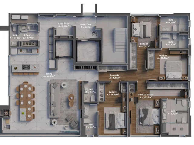 Imagem 3: Apartamento 4 Dormitórios para Venda em Balneário Camboriú - Sc