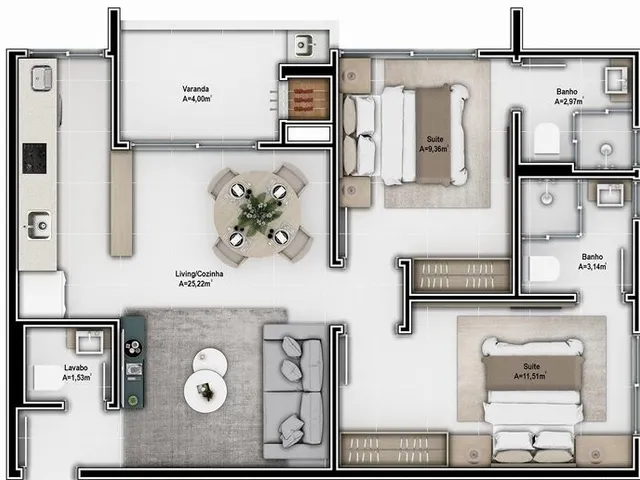 Imagem 13: Apartamento 2 Dormitórios para Venda em Florianópolis - Sc