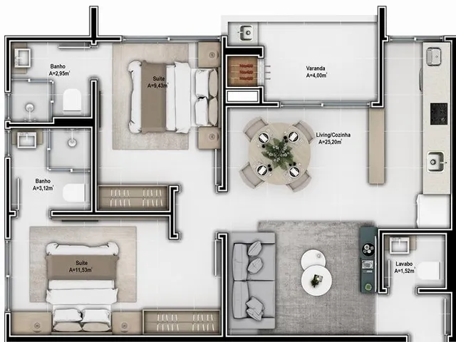Imagem 14: Apartamento 2 Dormitórios para Venda em Florianópolis - Sc