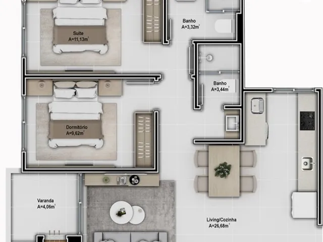 Imagem 15: Apartamento 2 Dormitórios para Venda em Florianópolis - Sc