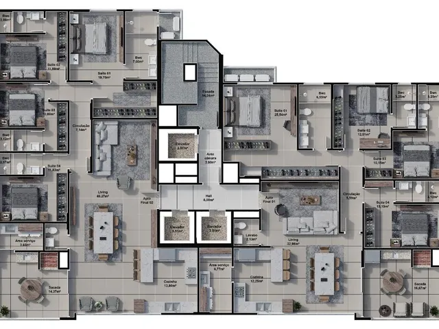 Imagem 2: Apartamento 4 Dormitórios para Venda em Balneário Camboriú - Sc