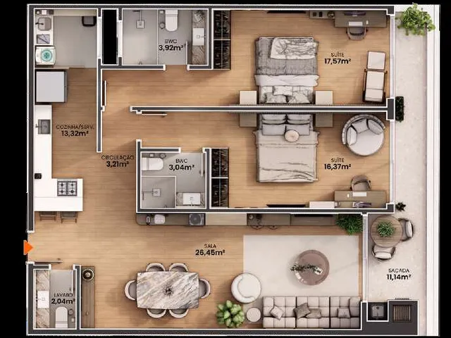 Imagem 4: Loft 2 Dormitórios para venda em Florianópolis - SC