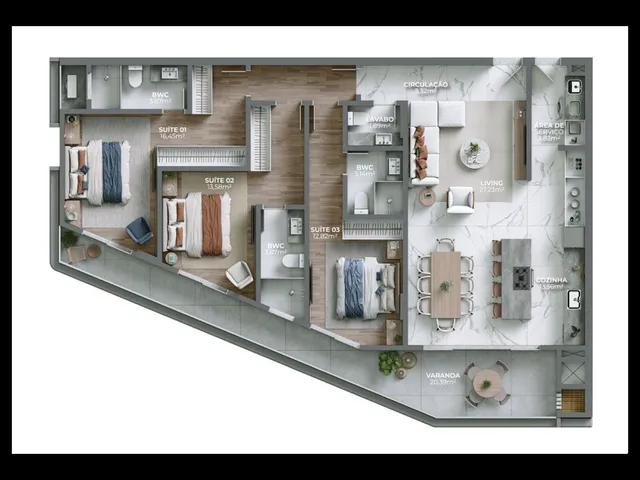 Imagem 7: Apartamento 3 Dormitórios para Venda em Bombinhas - Sc