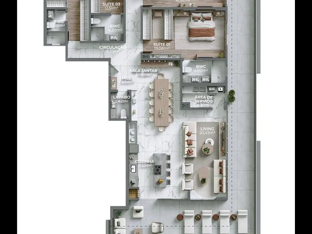 Imagem 13: Apartamento 3 Dormitórios para Venda em Bombinhas - Sc
