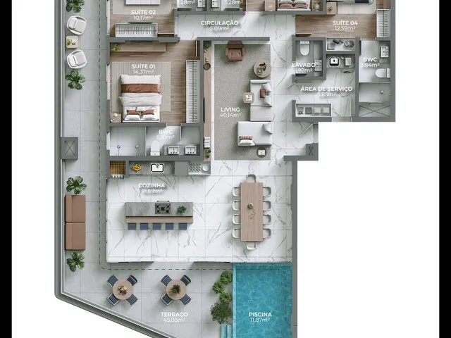 Imagem 12: Apartamento 3 Dormitórios para Venda em Bombinhas - Sc