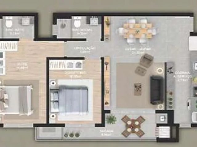 Imagem 3: Apartamento 2 Dormitórios para venda em Florianópolis - SC