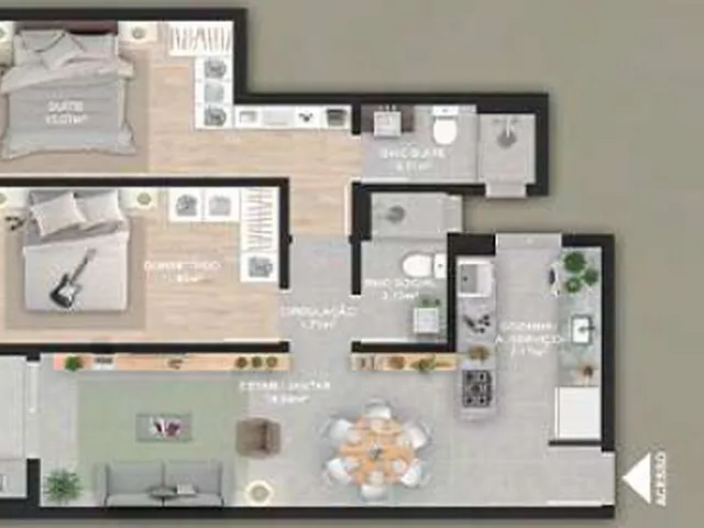 Imagem 4: Apartamento 2 Dormitórios para venda em Florianópolis - SC