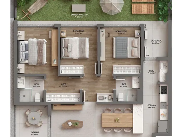 Imagem 12: Apartamento 3 Dormitórios para venda em Florianópolis - SC