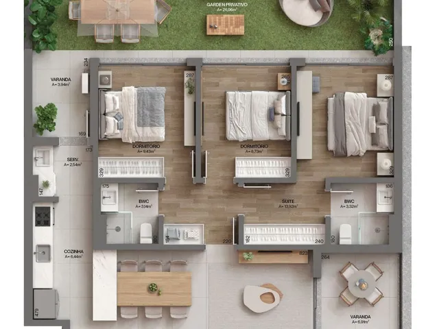 Imagem 13: Apartamento 3 Dormitórios para venda em Florianópolis - SC