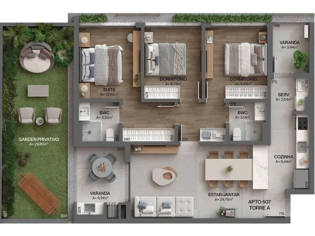 Imagem 14: Apartamento 3 Dormitórios para venda em Florianópolis - SC